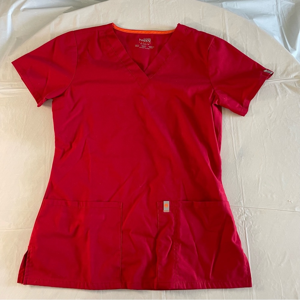 Women's CODE HAPPY Nursing Nurse’s Uniform Scrubs Scrub Top XS